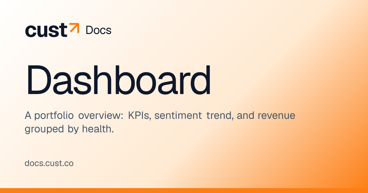Dashboard | Cust Docs